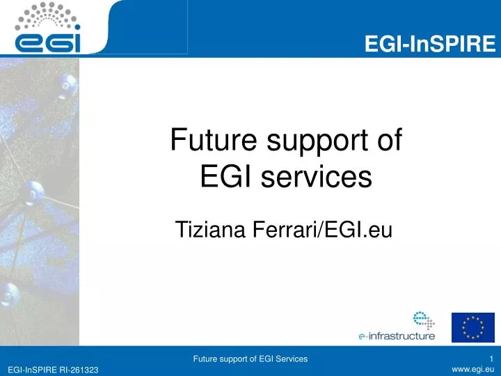 future support of egi services