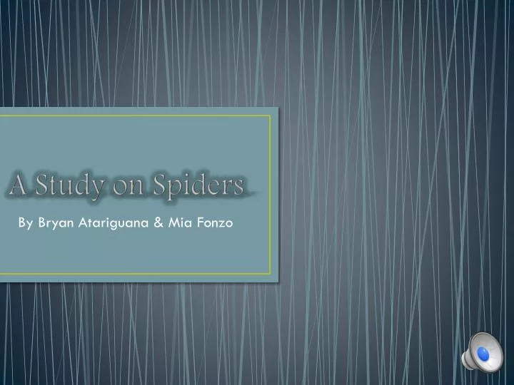 a study on spiders
