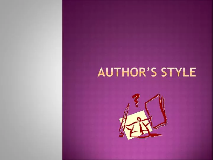 author s style