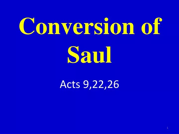 conversion of saul