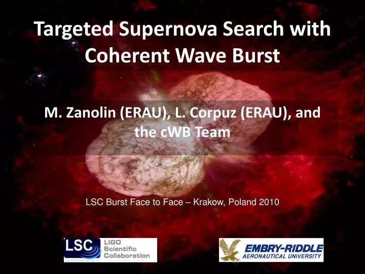 targeted supernova search with coherent wave burst
