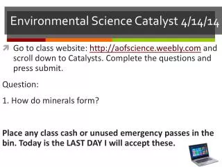 Environmental Science Catalyst 4/14/14