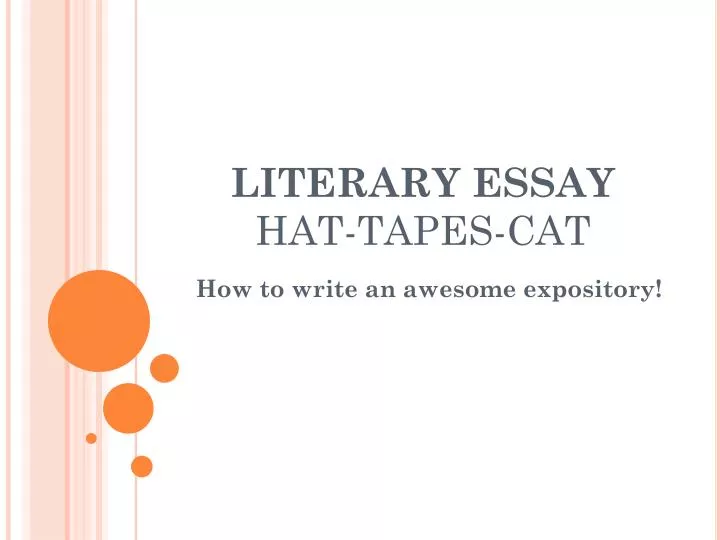 literary essay hat tapes cat