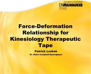 Force-Deformation Relationship for Kinesiology Therapeutic Tape