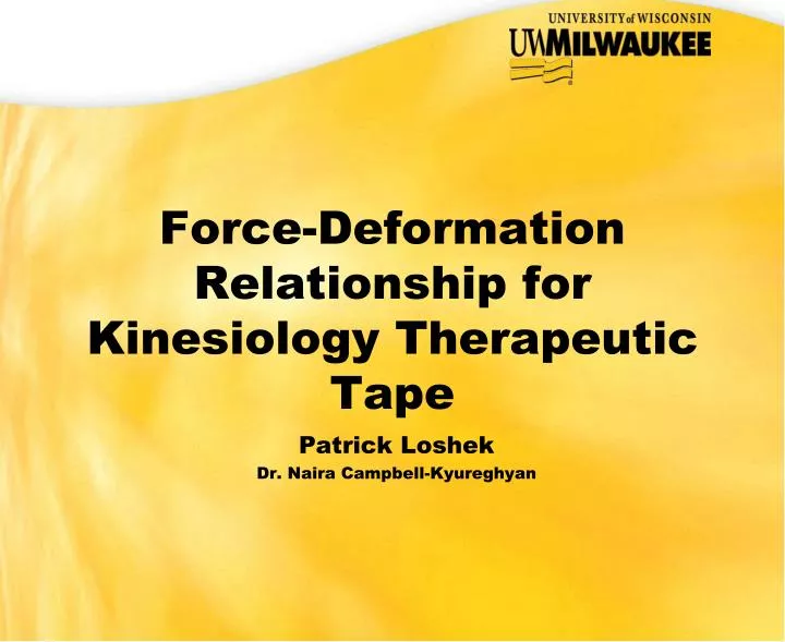 force deformation relationship for kinesiology therapeutic tape