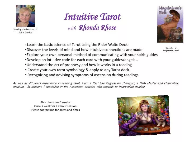 intuitive tarot with rhonda rhose