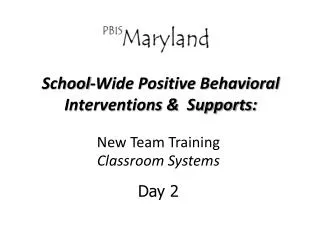 School-Wide Positive Behavioral Interventions &amp; Supports :