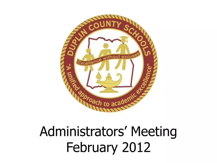 administrators meeting february 2012
