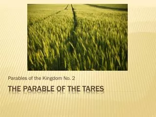 The Parable of the tares