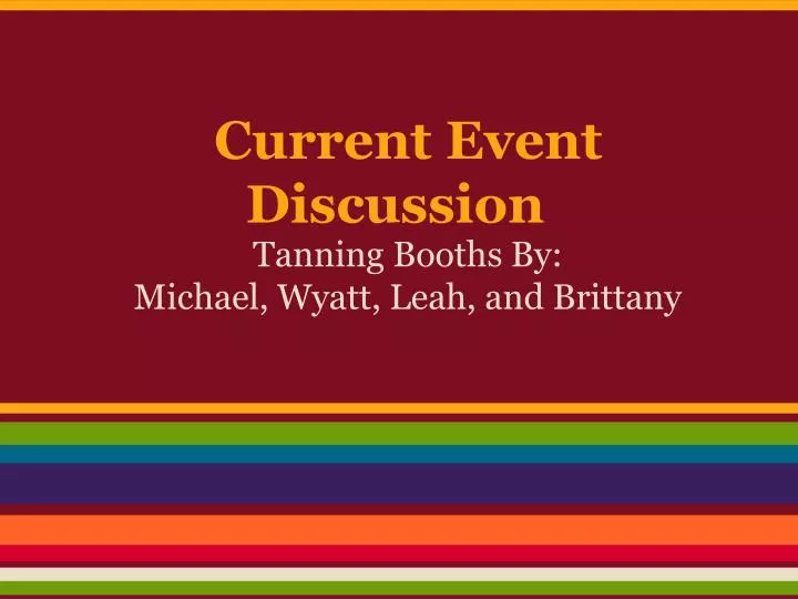 current event discussion