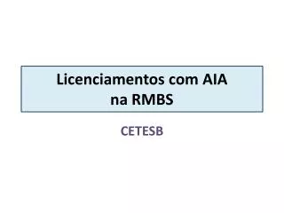 licenciamentos com aia na rmbs
