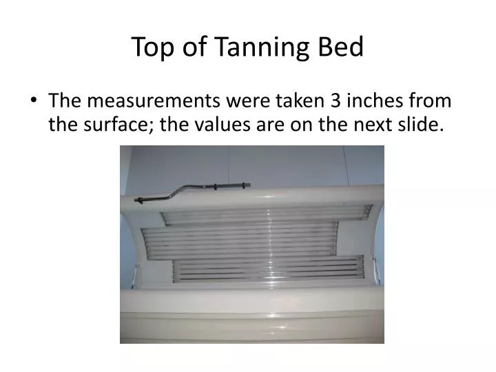 top of tanning bed