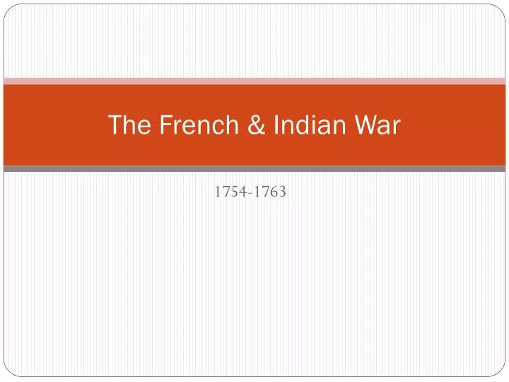 the french indian war