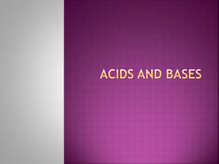 acids and bases