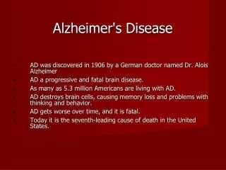 Alzheimer's Disease