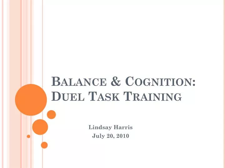 balance cognition duel task training