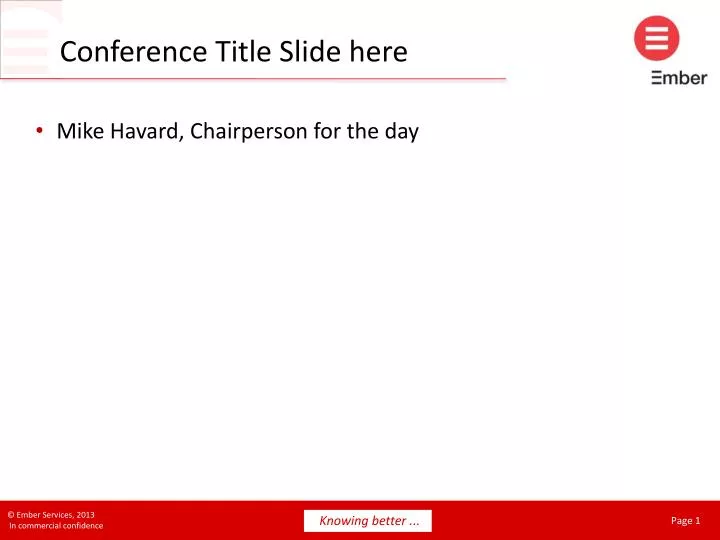 conference title slide here