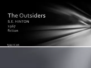 The Outsiders S.E. HINTON 1967 fiction