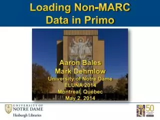 Loading Non-MARC Data in Primo