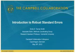 Introduction to Robust Standard Errors