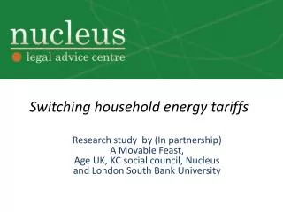 Switching household energy tariffs