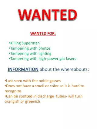 WANTED