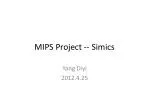 MIPS Project -- Simics - slide 1