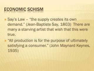 Economic schism