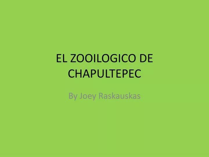 el zooilogico de chapultepec