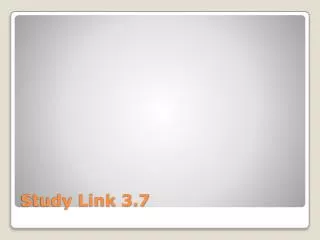 study link 3 7