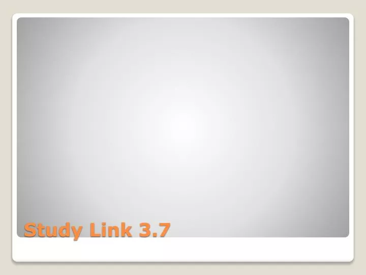 study link 3 7