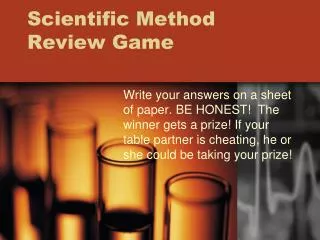 Scientific Method Review Game