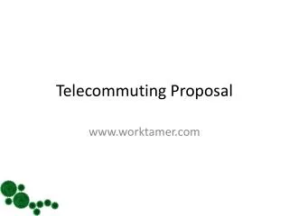 Telecommuting Proposal