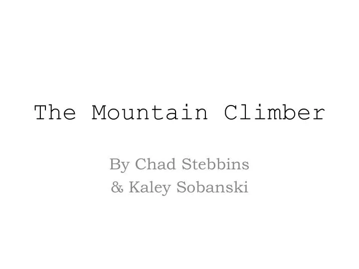 the mountain climber