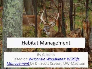 Habitat Management