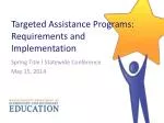 Targeted Assistance Programs: Requirements and Implementation - slide 1