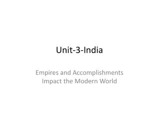 Unit-3-India