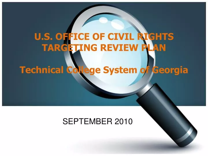 u s office of civil rights targeting review plan technical college system of georgia