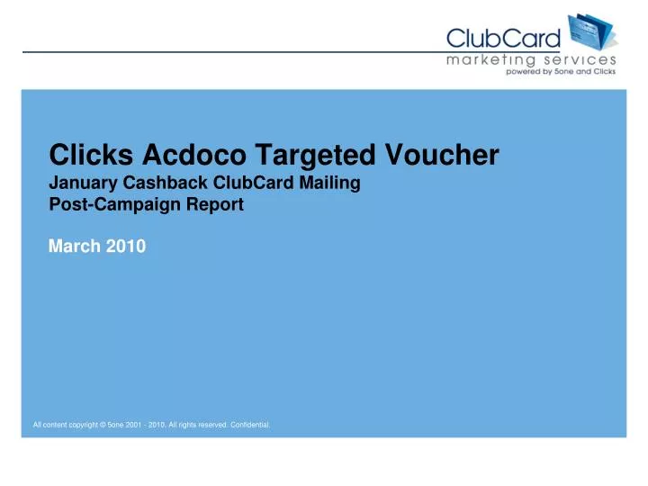 clicks acdoco targeted voucher january cashback clubcard mailing post campaign report