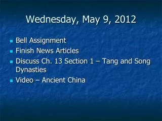 Wednesday, May 9, 2012
