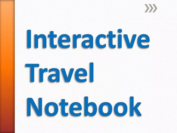 interactive travel notebook