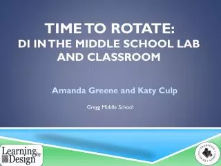 Time to Rotate: DI in the Middle School Lab and Classroom