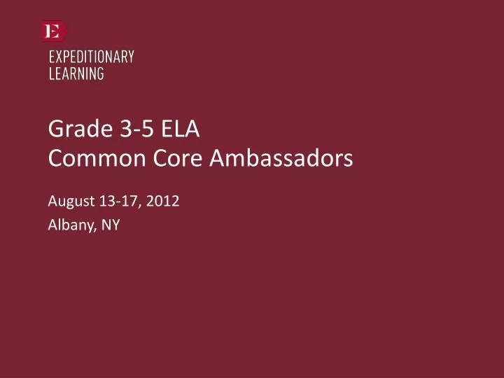 grade 3 5 ela common core ambassadors