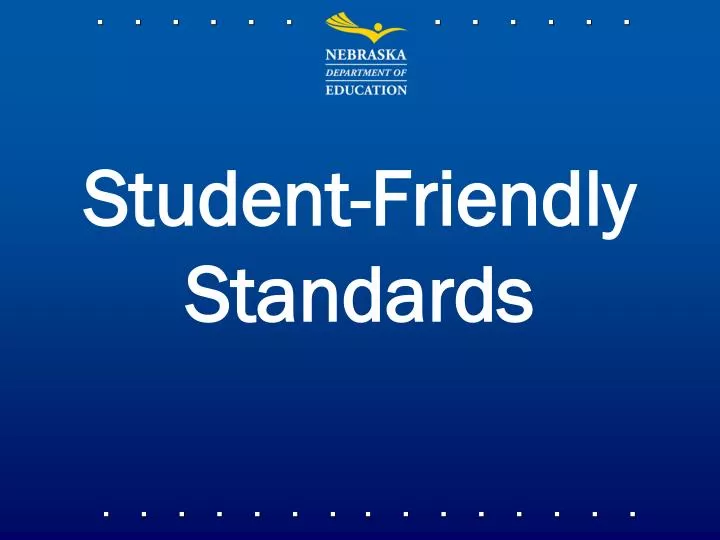 student friendly standards