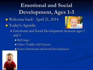 Emotional and Social Development, Ages 1-3
