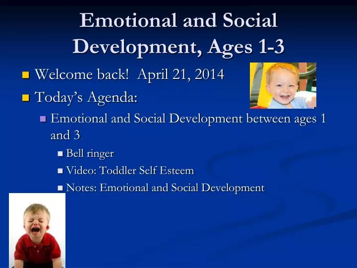 emotional and social development ages 1 3