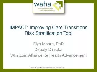 IMPACT: Improving Care Transitions Risk Stratification Tool