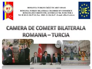 CAMERA DE COMERT BILATERALA ROMANIA – TURCIA