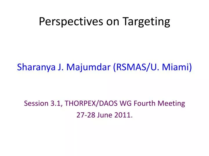 perspectives on targeting