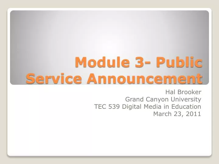 module 3 public service announcement